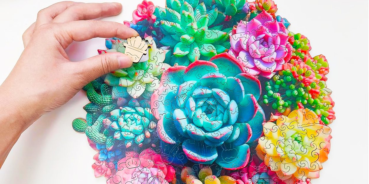 Succulent Wooden Puzzle